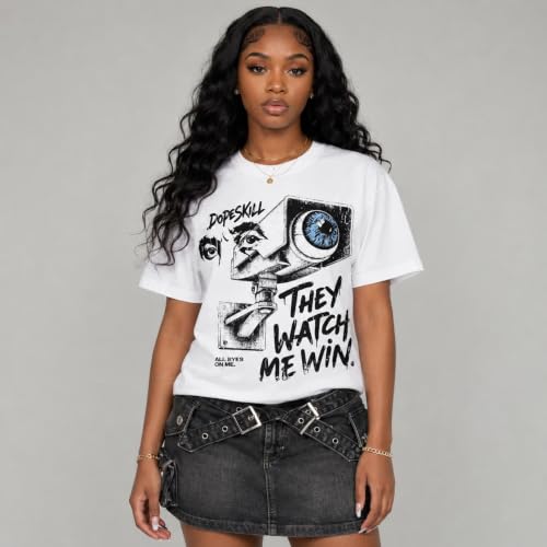 Image of DopeSkill Graphic Tee Streetwear Hip Hop Hypebeast Unisex T-Shirt Sneaker Colour Matching Shirts Rapper Mouth