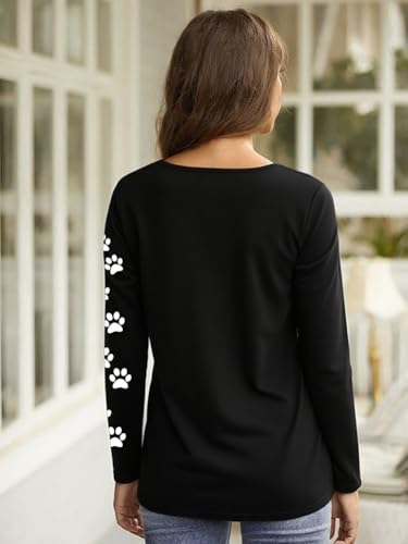 Image of Cat Shirts for Women - Loose Fit Lightweight Long Sleeve Animal Tops