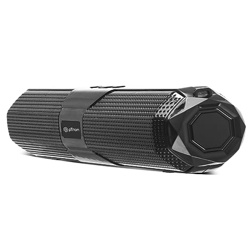 Image of pTron Fusion Beam 16W Bluetooth Soundbar Speaker, Immersive Sound, 19Hrs Playback Time, Soundbar for Phone /TV /Laptop /Tablets /Projectors, BT v5.0 /Aux /TF Card /USB Playback & TWS Pairing (Onyx)