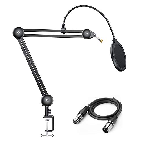 UALAU Microphone Suspension Stand, Heavy-Duty Mic Boom Arm only for Blue Yeti Snowball