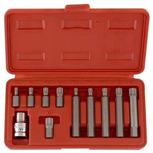 NEIKO 10078A XZN Triple Square Spline Bit Socket Set | 11 Piece Long and Short | 12 Point | CrV Steel