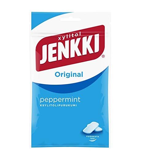 Cloetta Jenkki Xylitol Peppermint Chicle 16 Packs of 100g
