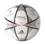adidas Performance Finale Milano Capitano Soccer Ball, White/Black/Silver Metallic, 5