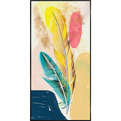 Peinture Diamant 5D grand format Plume de fleur 50x100cm pour decoration interieure