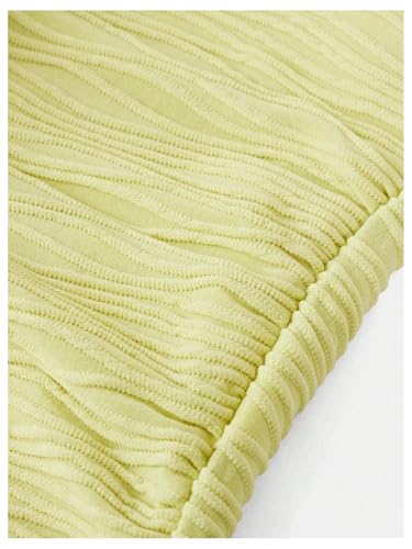 Image of OYOANGLE Girl's Textured Bow Halter Top Summer Sleeveless Slim Fitted Tops