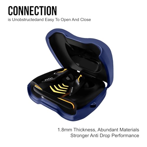 Image of Soft Silicone Case Cover Compatible for GoBoult Audio UFO | GoBoult Astra | GoBoult Mustang Torq (Blue)
