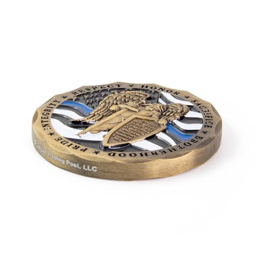 Monedas de Desafío Policía Pack de 10 Color Oro miniatura 2