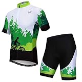 JPOJPO Conjunto de Maillot de Ciclismo para Hombre Equipo Profesional Ropa de Bicicleta MTB Camisetas de Bicicleta y Shorts