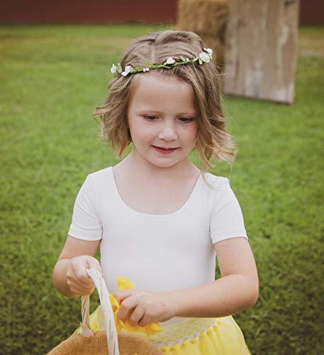 Awaytr Fashion For Bohemian Style Wedding Bride Bridal Headdress Floral Flower Garland Headwear Headbands (Cream White) #TOP6
