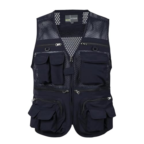 Image of Mens Outdoor Fishing Vest Safari Travel Photography Vests Jacket Multi Pocket