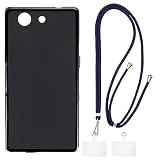 Shantime Sony Xperia Z3 Compact Hülle + Universal-Handy-Lanyards, Hals-/Umhänge-/Handschlaufe [Anti-Rutsch] Weiche Silikon-TPU-Schutzhülle Bumper Shell für Sony Xperia Z3 Compact (4.6”)