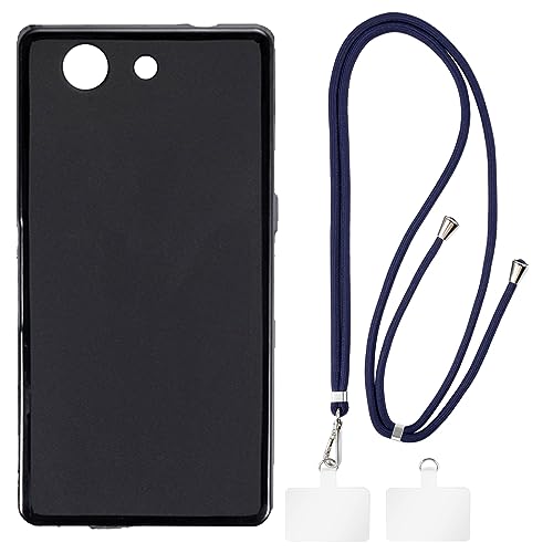 Shantime Crossbody/Neck Strap TPU Phone Case Combo Compatible with Sony Xperia Z3 Compact, Shockproof Protective Cover with Adjustable Lanyard