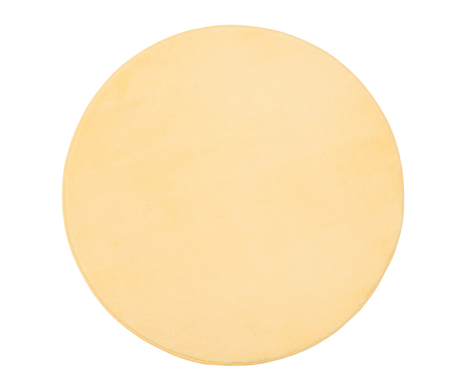 Gözze - Premium Rutschfester Runder Badezimmerteppich, RIO, 100% Microfaser, Ø 110 cm - Sonne