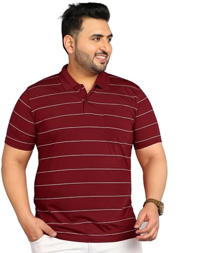 Image of INKKR Half Plus Size Men's Regular Fit Striped Tshirt