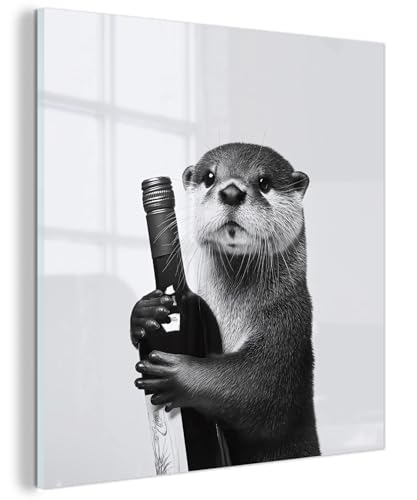 MuchoWow© Glasbild 20x20 cm Wall Art Decoration Bilder für die Wand Schlafzimmer Deko Canvas...