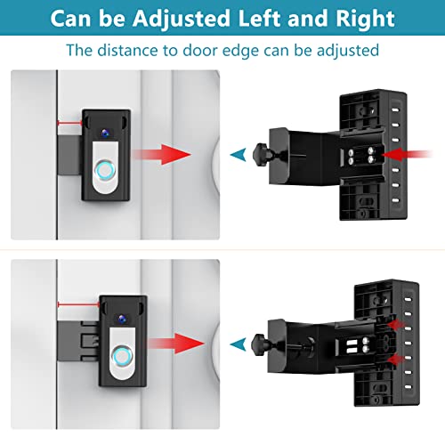 KIMILAR 2024 Upgrade Anti-Theft Video Doorbell Mount, Not Block Doorbell Motion Sensor, Adjustable No-Drill Mounting Bracket Wedge Holder Accessories for Home Rentals Office, Not for Security Door - Thumbnail 5