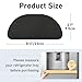LOPNUR Refrigerator Drip Tray 2 Pack: Cuttable Refrigerator Drip Catcher, Fridge Water Dispenser Drip Mat Absorbent Fridge Mat, Fridge Accessories for Samsung Whirlpool GE, Semi Circle 8.3x3.7, Black