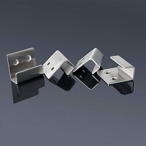 Alise Jx200Ls-8P Stainless Steel Tile Bracket Billboard Holder Brackets Utility Hook Hanger Heavy Duty Wall Mount,Brushed Nickel 8 Pcs #TOP3