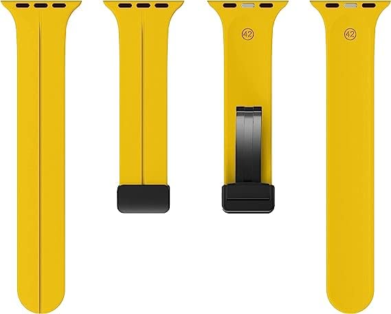 Image of Printme Silicone Sport Band Compatible with Apple Watch 38mm 40mm 41mm 42 mm 44 mm 45 mm 49 mm, Magnetic Clasp Adjustable Strap Compatible for iWatch Series SE Series 1-8
