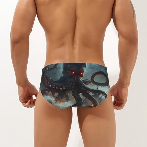 Giant Octopuss Pirate Ship Men's Swimsuit Bikini Briefs Swim Underwear Stretchy Swimwear3