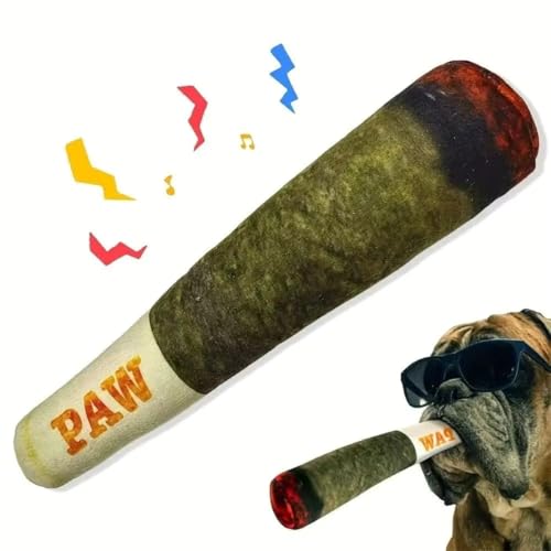 Brinquedo Para Cachorros Cigarro Em Pelúcia Pet Mordedor Que Emite Som