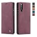 Samsung Galaxy A50 Case,Samsung Galaxy A50 Wallet Case Cover,Magnetic Stand Flip Protective Cover Retro Style Leather Flip Cover Durable Shockproof Protective Cover for Samsung Galaxy A50(Wine Red)
