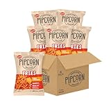 Heirloom Baked Fiery Cheddar Fries by Pipcorn - 5oz 6pk - Healthy Snacks, Gluten Free Snacks, Non-GMO, Upcycled Heirloom Corn Flour, Vegan, Baked Not Fried Snacks