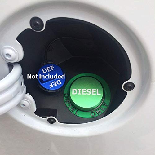 Choolo Diesel Fuel Cap Compatible With Dodge,Billet Aluminum Fuel Cap,Magnetic Ram Diesel Billet Aluminum For 2013-2018 Dodge Ram Truck 1500 2500 3500 With New Easy Grip Design(Green) #TOP4