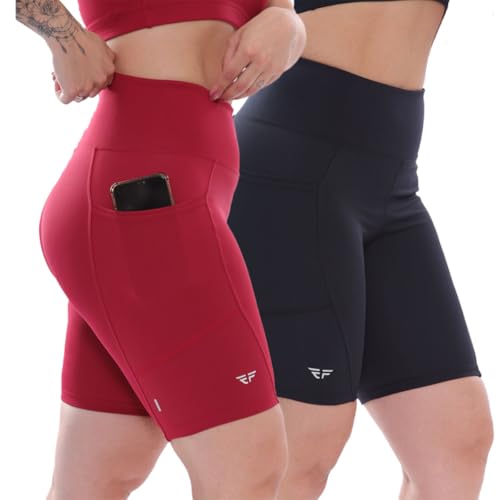 Kit 2 Short Com Bolso Para Corrida Suplex Poliamida (BR, Alfa, P, Regular, Regular, Azul Marinho - P