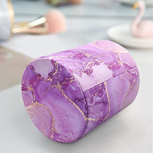 Image of Large Capacity Colored Pen Holder for Desk, Leather Pencil Holder Pen Cup Marker Holder Makeup Brush Holders, Desk Accessories & Workspace Organizers for Home, Office, Purple Marble