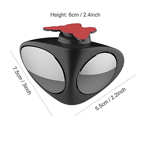 Blind Spot Side Mirrors for Side Rear View Front Wheel Curb View Universal Vehicle Car Truck - 1 Pair Left & Right - Thumbnail 7