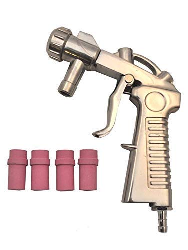 Pistola de chorro de arena para chorreado con microesferas, cabina de arenado con 4 boquillas