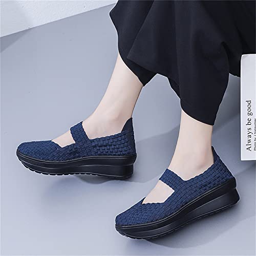 EnllerviiD Women's Wedge Mary Jane Sandals4