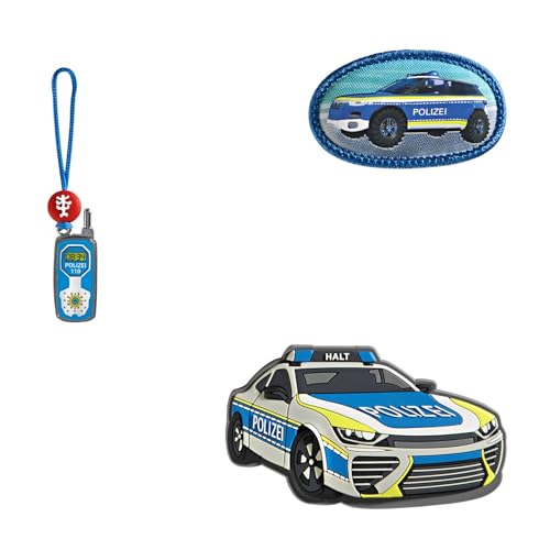 Step by Step Magic MAGS Police Car Cody, 3-teilig, 2 Magnet-Applikationen und 1 Anhänger, als Ergänzung für den Schulranzen oder Vorschulrucksack