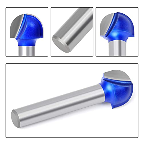 Meiggtool 4Pcs Core Box Router Bit Kit, 1/4-Inch Shank Round Nose, Round Groove Milling Cutter Tool, 1/4, 5/16, 3/8, 1/2 Inch Cutting Diameter. #TOP4