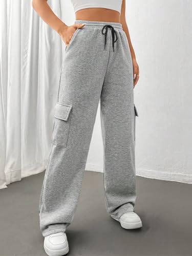 Image of KATECLO Women's Multi Flap Pocket Side Drawstring Waist Sweatpants