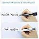 maxtek Whiteboard Stifte, 12 stücke-Schwarz Magnetische, Trocken Abwischbare Marker, Whiteboard Marker mit Feiner Spitze, Folienstift Abwischbar Geruchsarmer Erase Marker mit Radiergummi