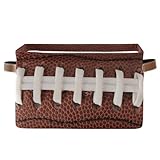 XUWU Storage Basket Bin American Football Cool Organizer Basket Collapsible Shelf Basket Cube with handle for Nursery Bedroom Bathroom, one sizex1