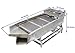 TECHTONGDA Straight Vibrating Sieve Screen Shaker Electric Linear Sifter Machine Stainless Steel Two Layers Two Motors 8mm 6mm Screen Size 15.7×37.4inch 110V