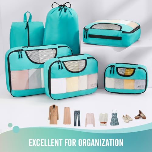 Veken VK145 6 Set Packing Cubes For Suitcases, Travel Essentials For Carry On Luggage thumb #2