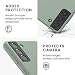 kwmobile Case for Samsung Galaxy S21 Case - Soft Cover - Shockproof Silicone - Wireless Charging Gray Green