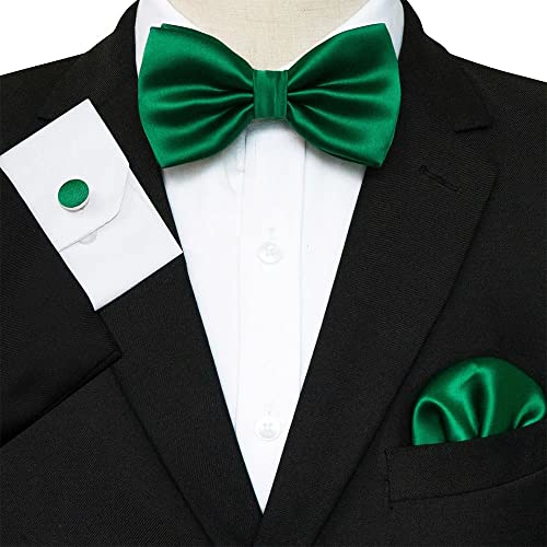 Set de pajarita para hombre con gemelos y pañuelo miniatura 2