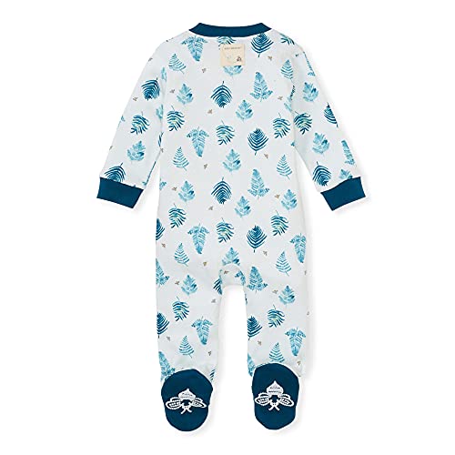 Image of Burt's Bees Baby unisex-baby Sleep & Play, Organic One-piece Romper-jumpsuit Pj, Zip Front Footed Pajama