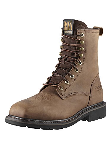 ARIAT Ariat 100119179.5EE Men's Cascade 8" Wide Square Toe Steel Toe Work Boot Alamo Brown 9.5EE
