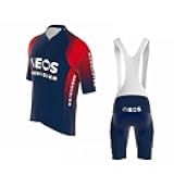 SGCIKER 2022 World Tour Team cycling Jersey Set for Men,Short Sleeve MTB Bike Clothing Bib Short Kits With GEL paddad