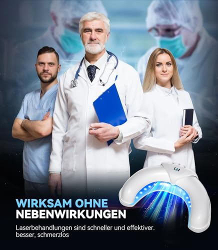 2025 6.0 Nagelpilz Lasergerät【Intelligentes 3 Zeit- 30s/60s/99s】【Duale Wellenlängentechnologie - 470nm Blau & 905nm Infrarot】Ultraportables Faltdesign(White) Antimykotischer Laser