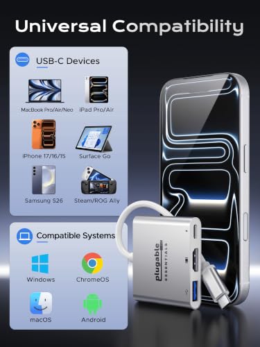 Plugable USB C to HDMI Adapter 4K@60Hz, 100W PD Charging,USBA 3.0 Data Port - image 6