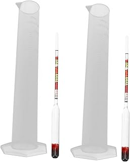 Hoement Medidor De Hidrômetro De Gravidade Específica De 2 Conjuntos Para Copo De Medidor De Vinho De Licor Medidor De Açúcar Estilo Americano De Plástico Suprimentos Para Fabricação De  