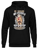 uglyshirt89 Zum Schlafen geboren Herren Kapuzenpullover| Lustiges Geschenk - Faultier Pullover Herren - Chillen - Pyjama - Schlafmütze - Hoodie | M1 Schwarz (XXL)