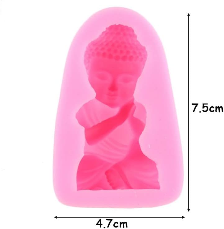 Miniatura 6 de Buddha Design - Molde de silicona para velas de fondant, moldes de caramelo de chocolate, velas de aromaterapia, cera de resina, yeso, manualidades,